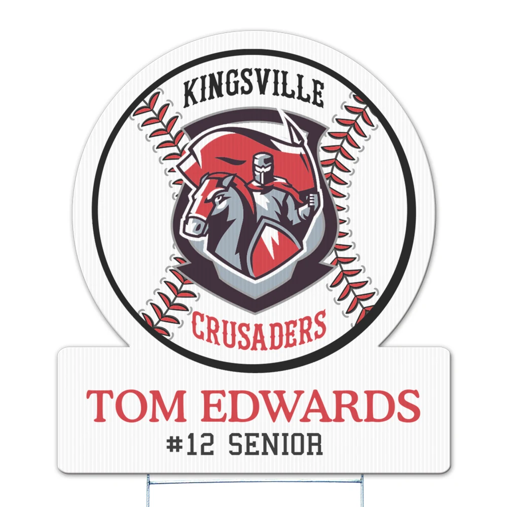 Round with Nameplate Yard Sign, Full Color 1