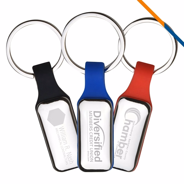 Custom 3.63" Silicone Key Tag with Colorful Strap — Everyday Key Organizer Giveaway