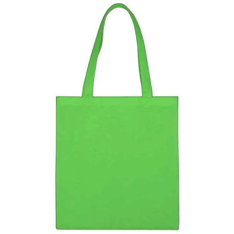 Recycled Shopping Totes - Lime Non-Woven 1