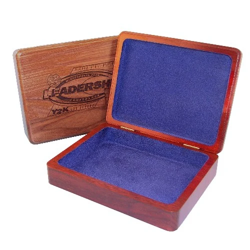 Wood Presentation Box, 9" x 7" x 2.125" 1