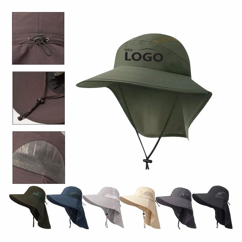 Protection Sun Caps With Neck Flap