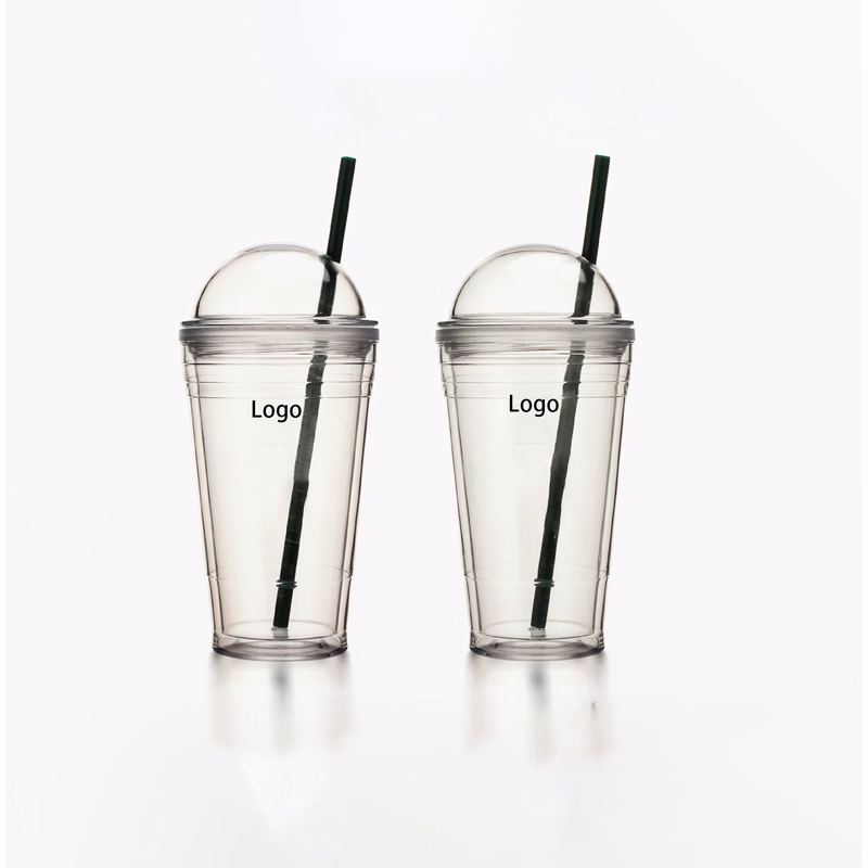 Double Wall Tumbler w/Lid and Straw