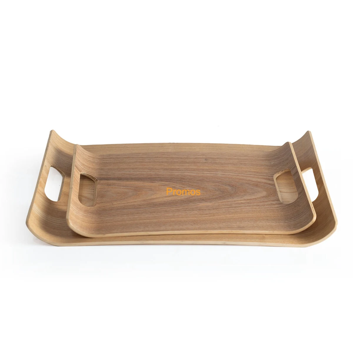 Rectangular Curved Wooden Serving Tray 1