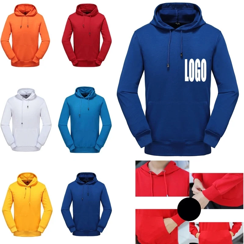 Pullover Hooded Thin Advertising Shirt LOGO Can Be Printed, custom hoodie or sweatshirt with logo imprint 1