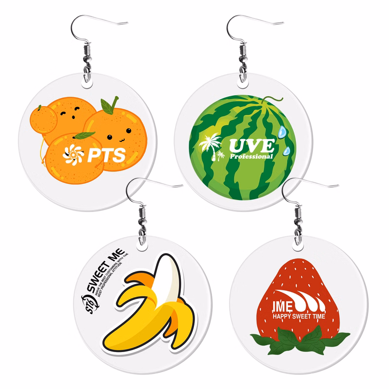 Round Acrylic Earrings