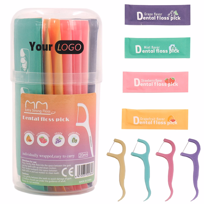 Plastic Colored Fruit Flavored Independent Packaging Dental Floss