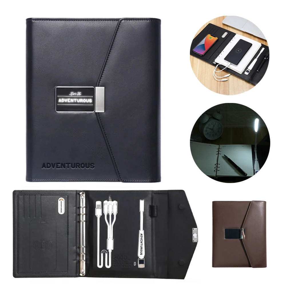 Wireless Charging Notebook Set with USB Flash Drive 1