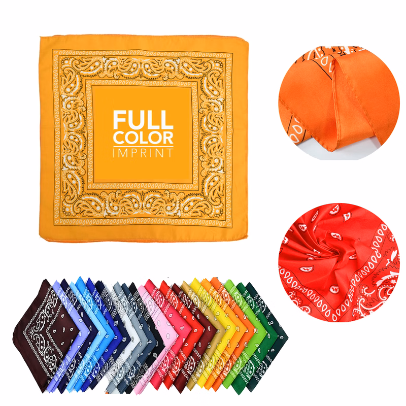 MOQ:50pcs Custom Logo Square Scarf