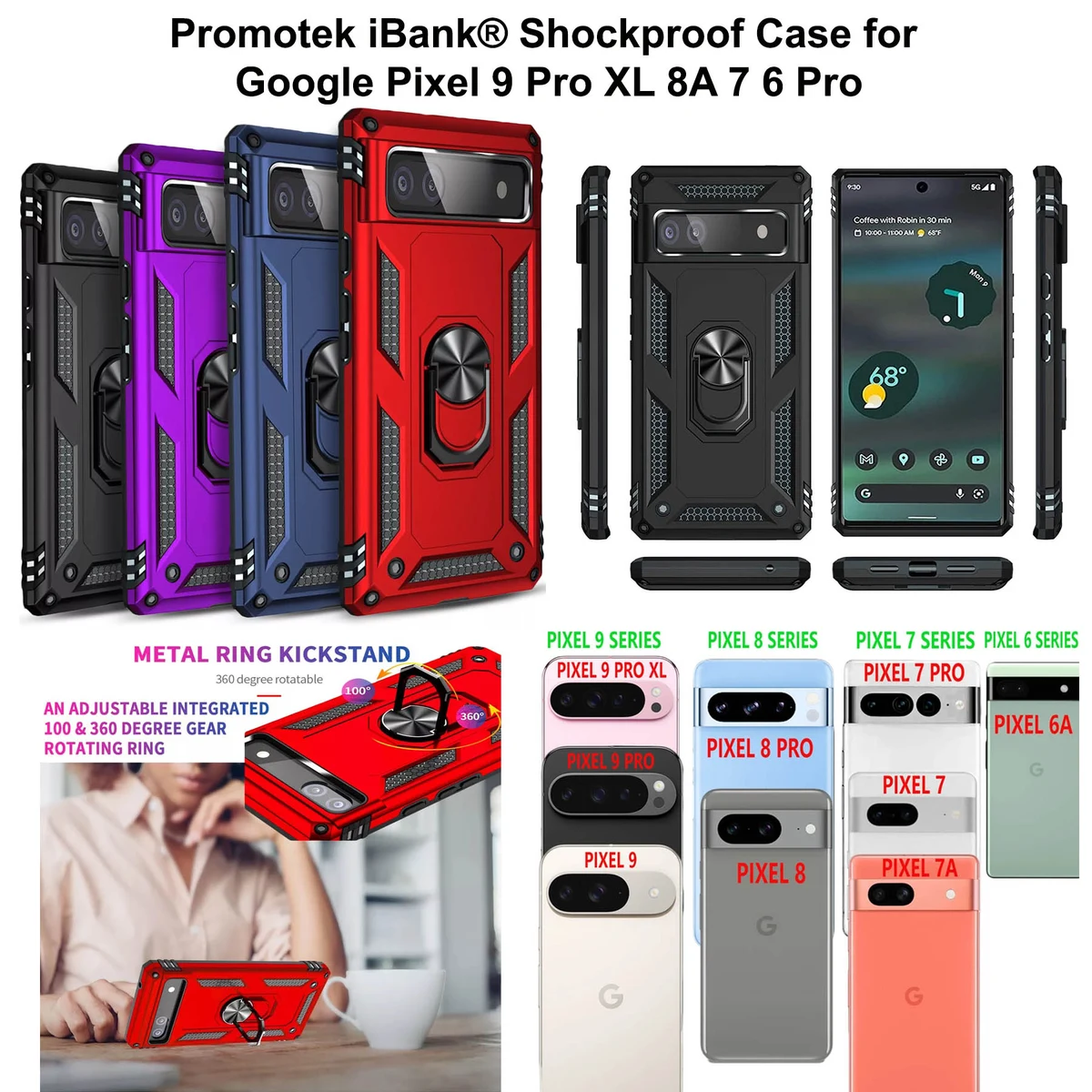 iBank® Shockproof Case for Google Pixel 10/9/8/7/6 A Pro XL 1