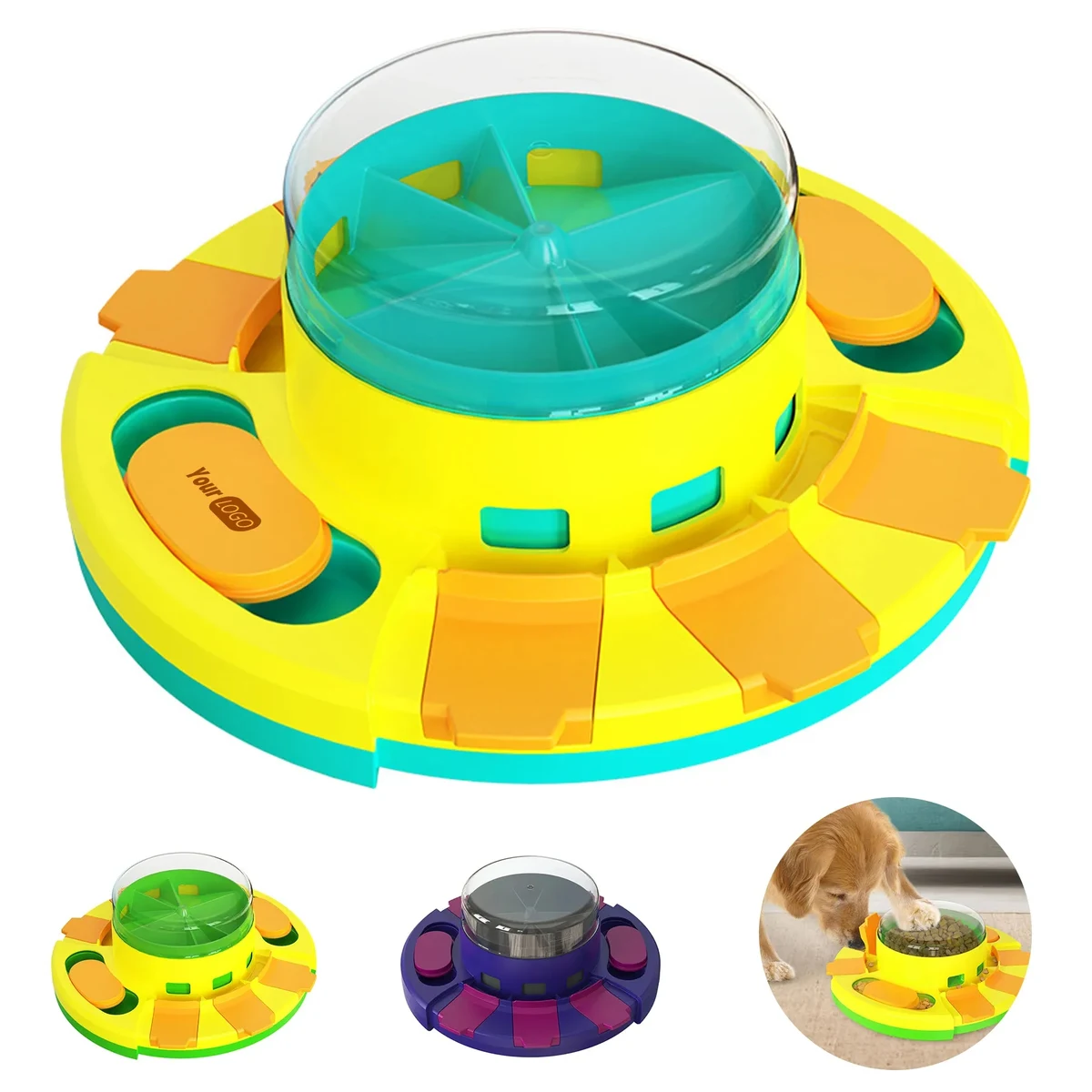 Plastic Dog Puzzle Press Leaky Feeder 1