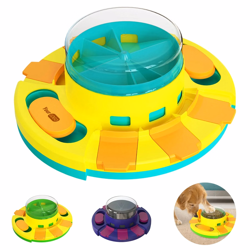 Plastic Dog Puzzle Press Leaky Feeder
