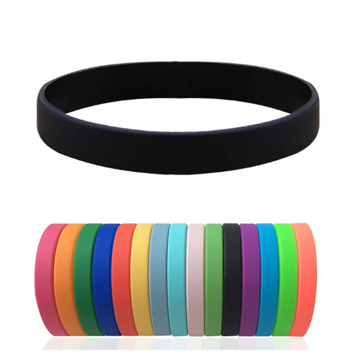 Slim Silicone Slap Bracelet Wristband 1