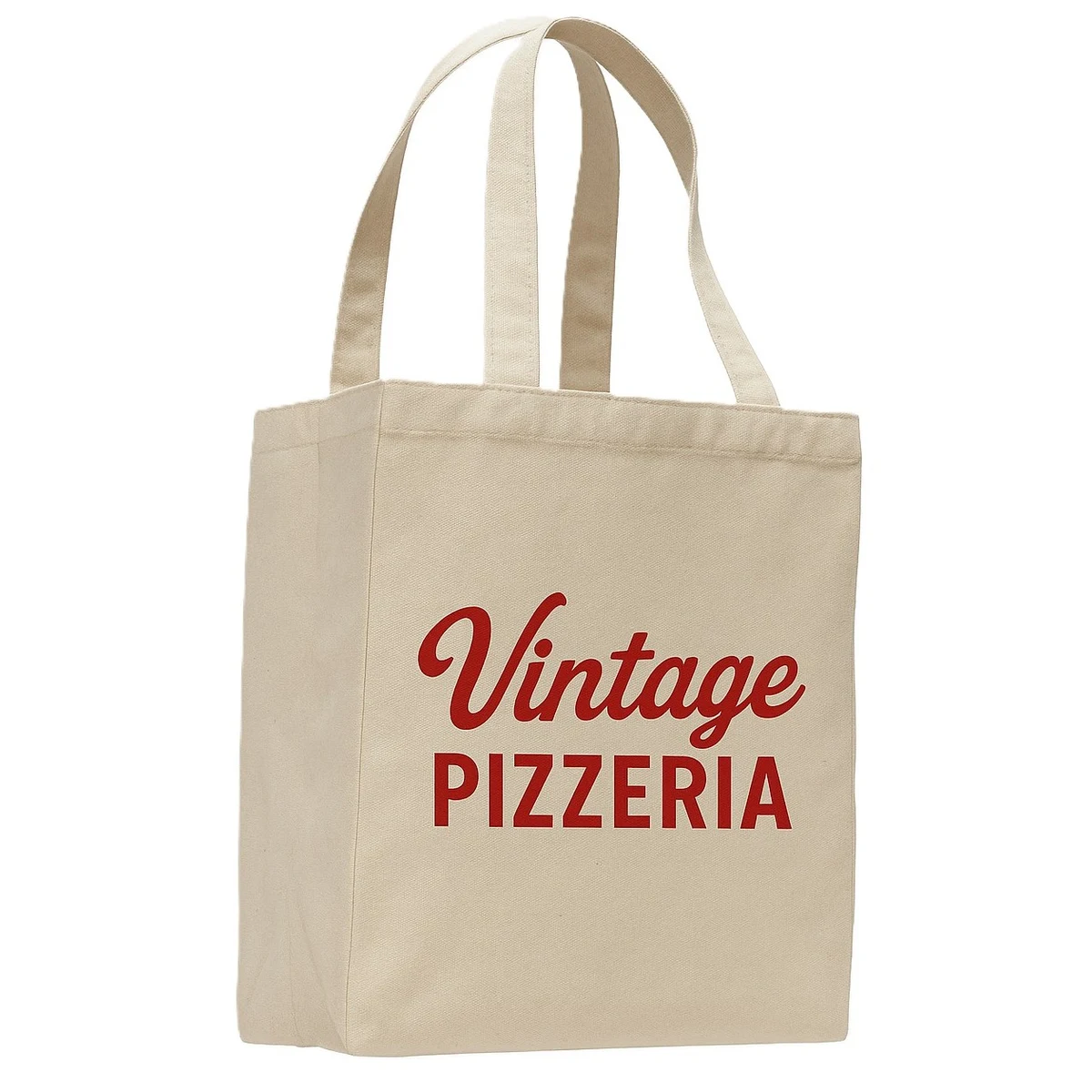 Canvas Shopper Tote with 5" Bottom Gusset, custom tote bag with logo imprint 1