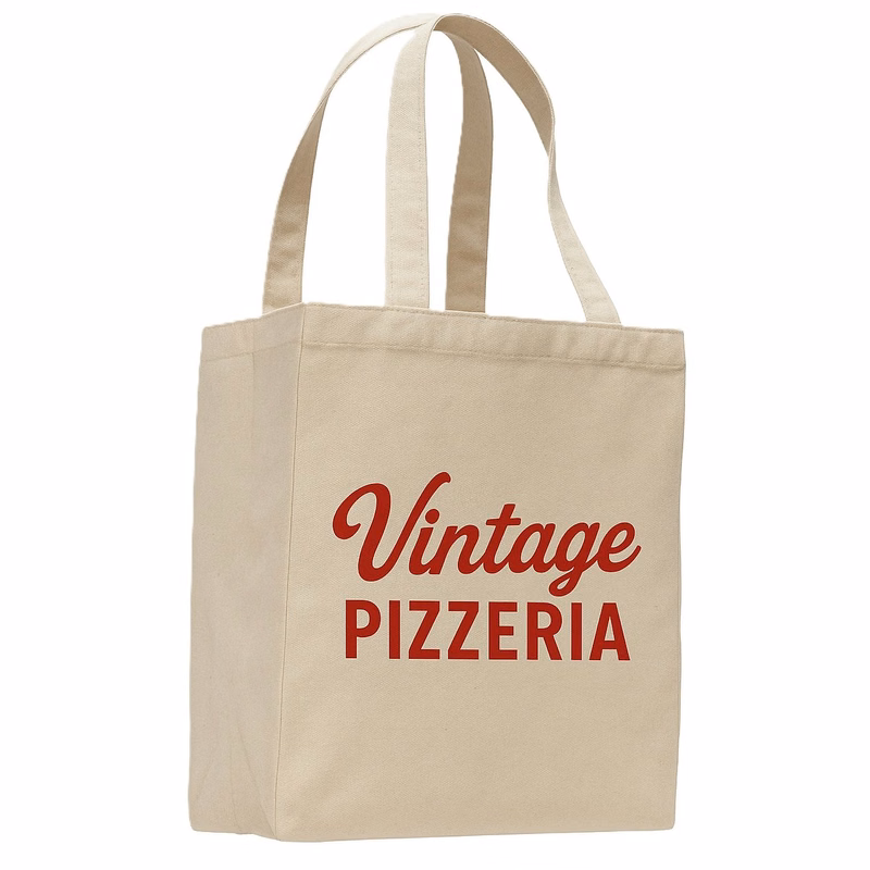 Canvas Shopper Tote with 5" Bottom Gusset