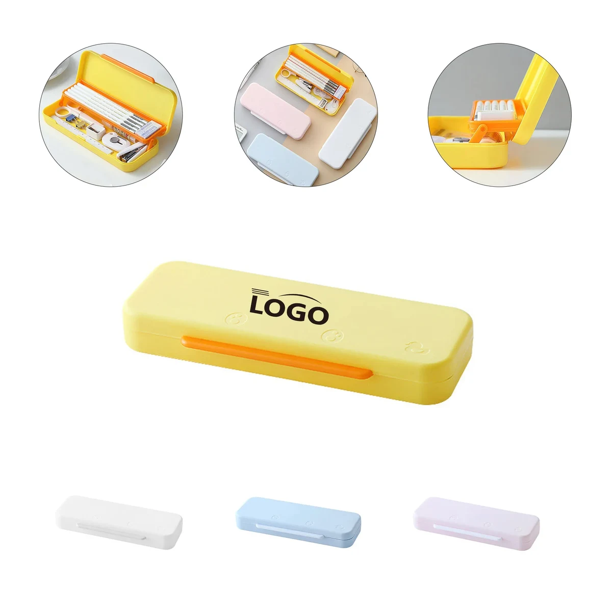 Durable Plastic Dual Layer Pencil Case 1