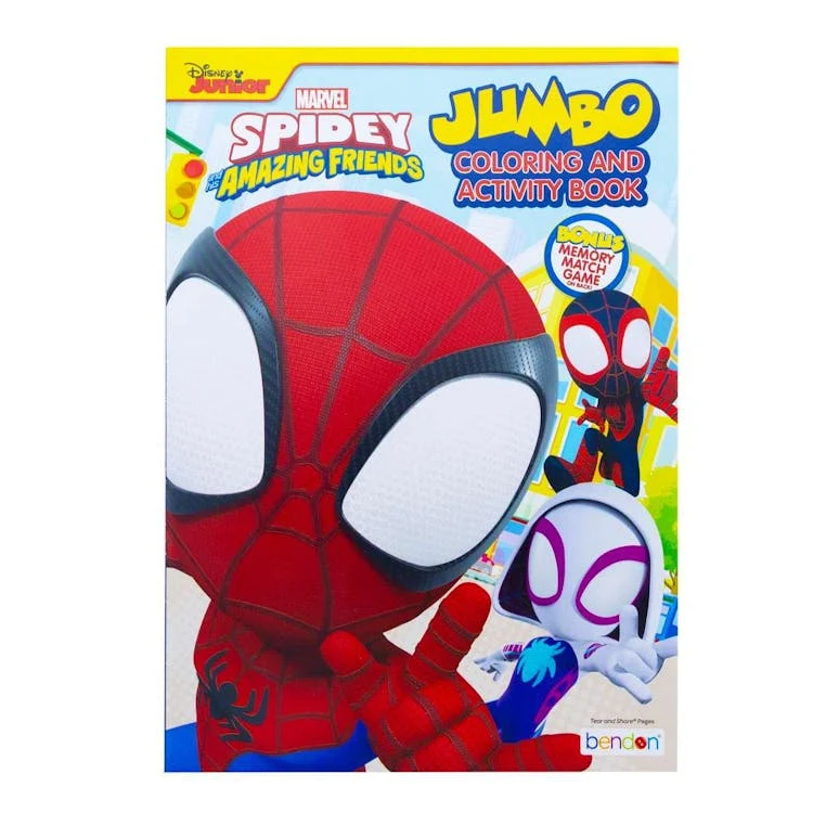 Jumbo Spidey and His Amazing Friends Coloring and Activity Book - 80 Pages 1