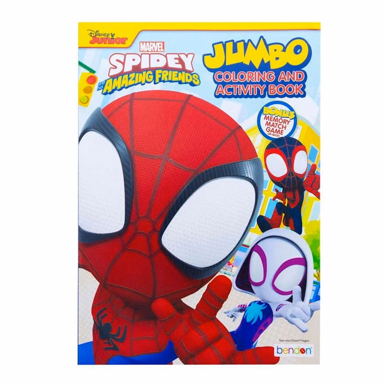 Jumbo Spidey and His Amazing Friends Coloring and Activity Book - 80 Pages