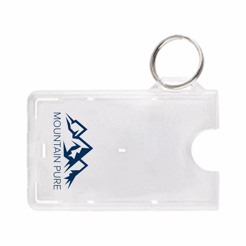3.50" W x 2.13" H - Horizontal Rigid Card Holder (1 Color Imprint)