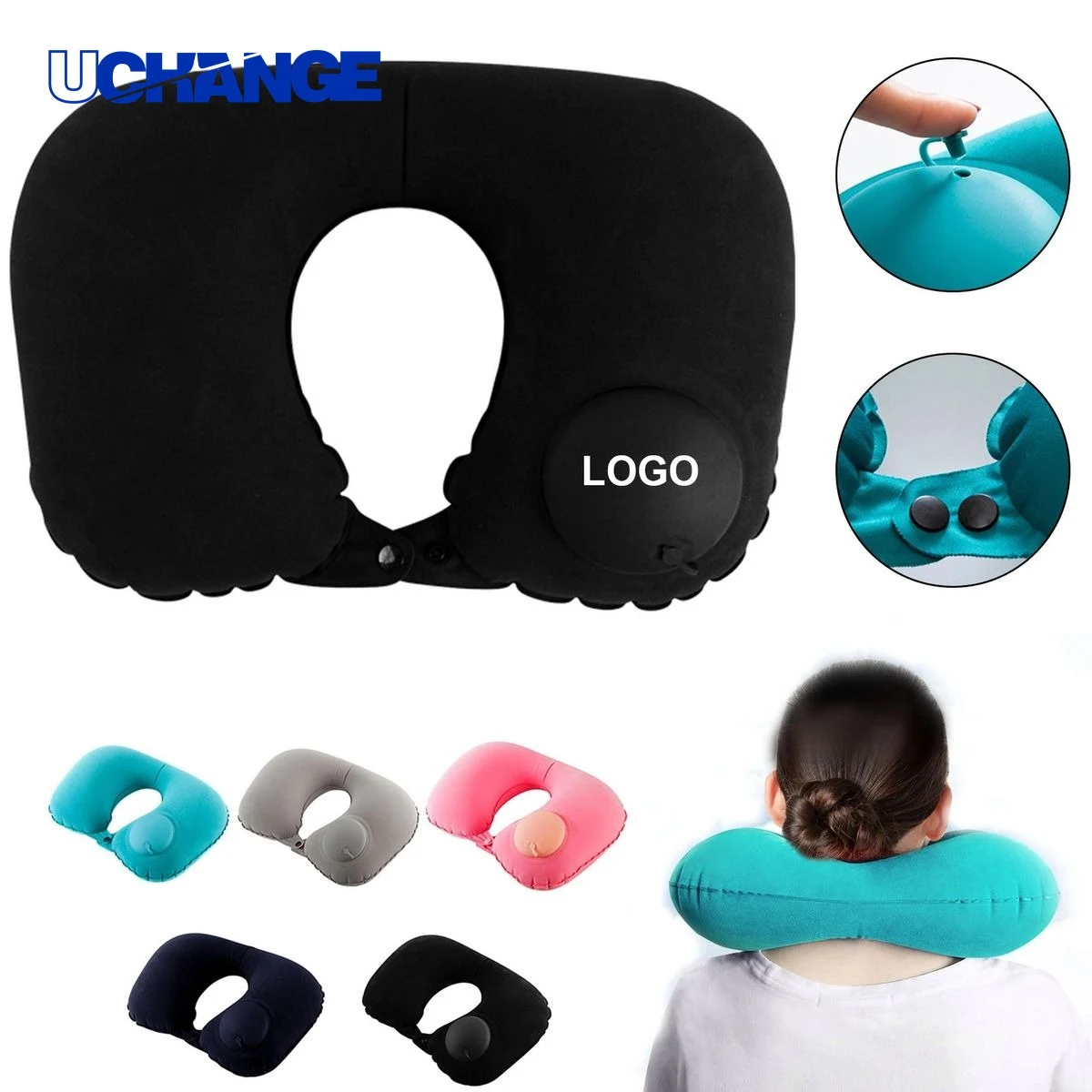 Inflatable U-Shape Travel Pillow 1