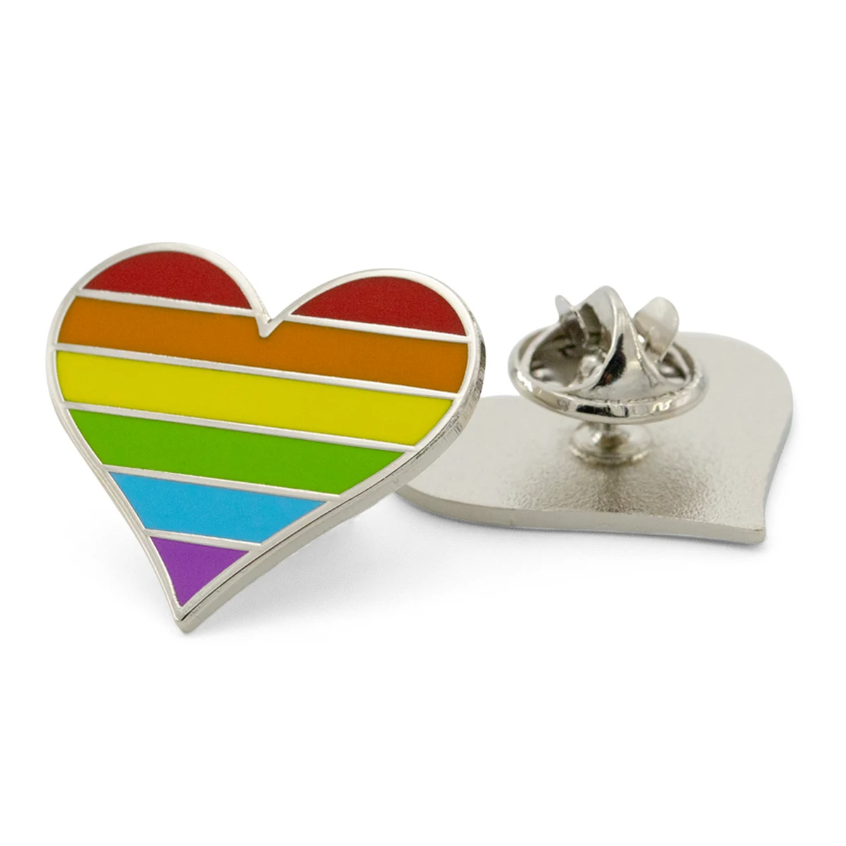 Rainbow Heart Pride Lapel Pin 1