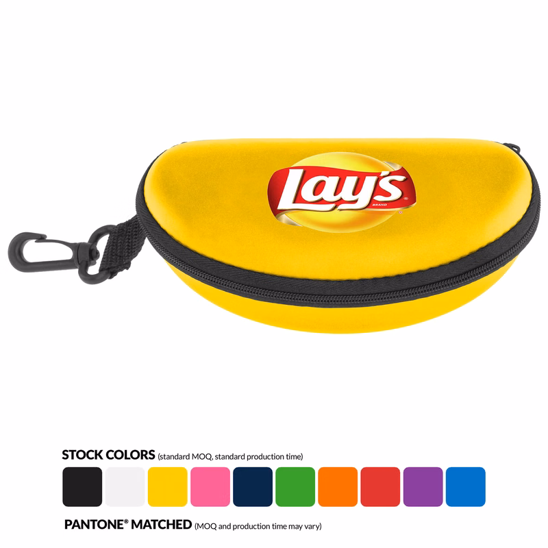 Full-color Sunglasses Hard Case with Zipper and Hook