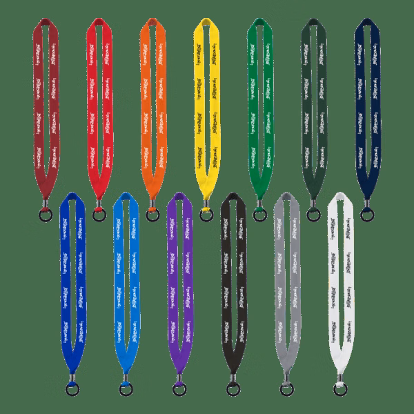 3/4" Polyester Lanyard with Metal Crimp & Split-Ring