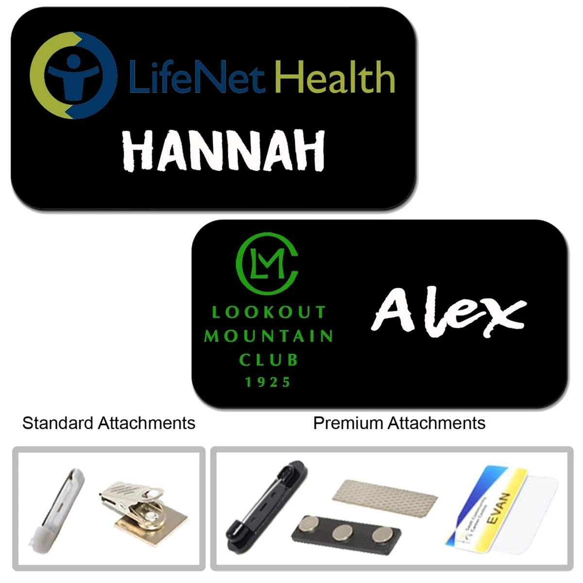 3"W x 1.5"H Reusable Chalkboard Badges 1