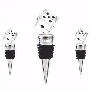 Custom Dice Wine Cork Bottle Stopper