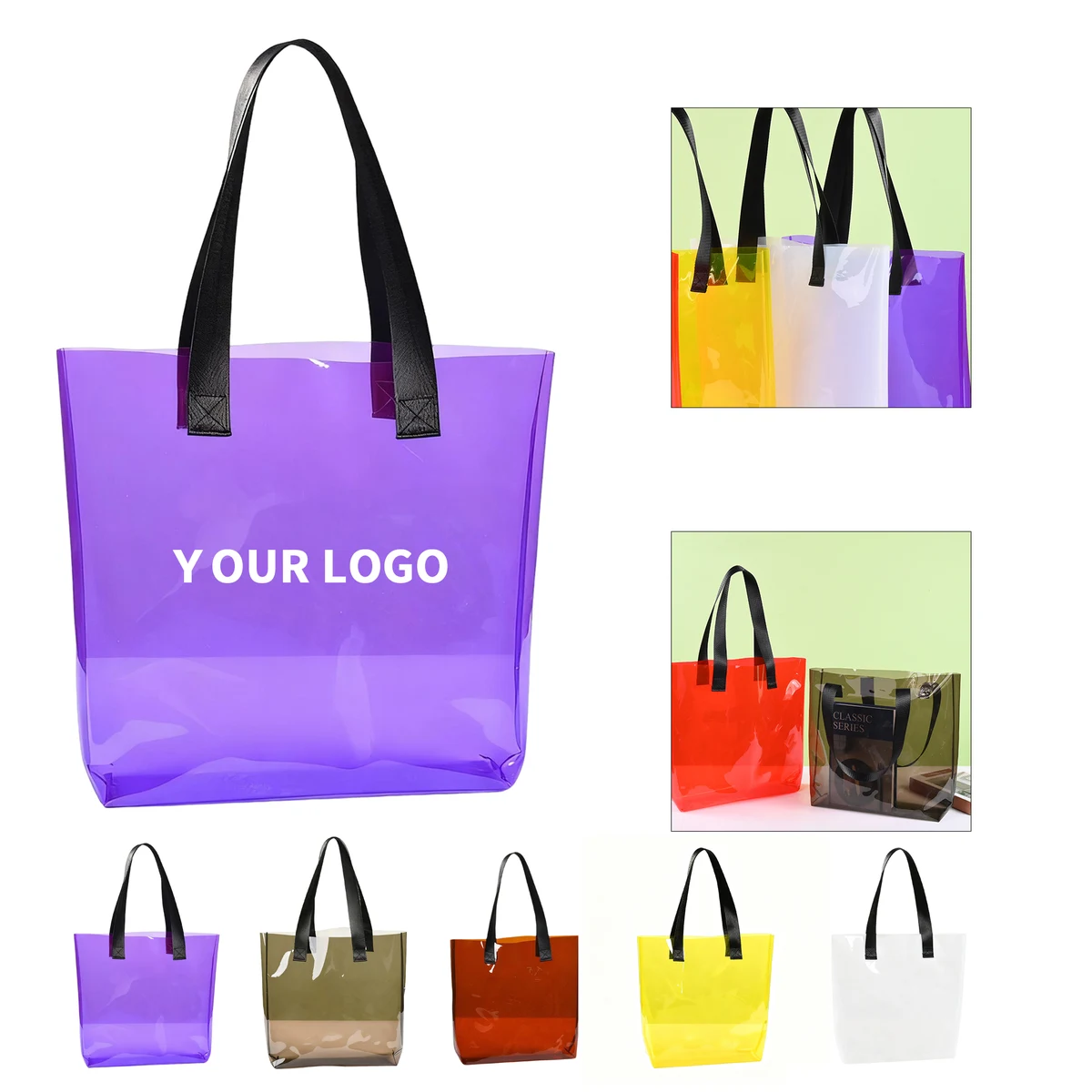 PVC Clear Stadium Tote With Reinforced Handle 1