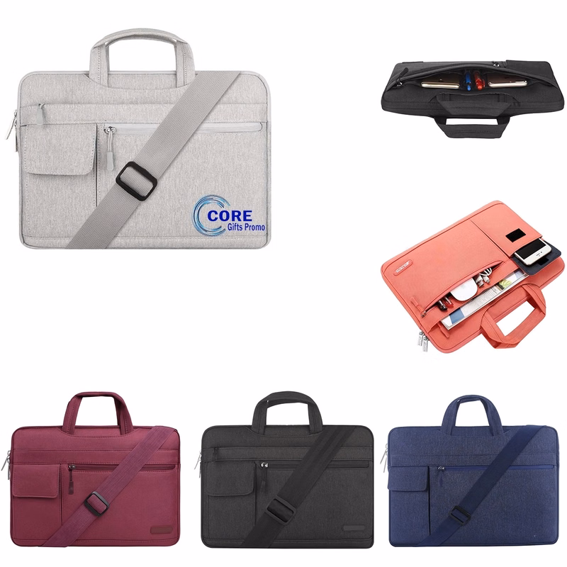 Laptop Shoulder Bag Polyester Flapover Briefcase Sleeve Case