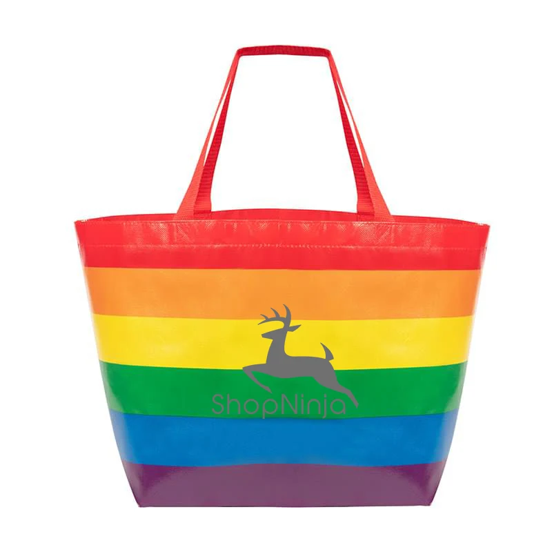 Rainbow Laminated Non-Woven Tote Bag 1