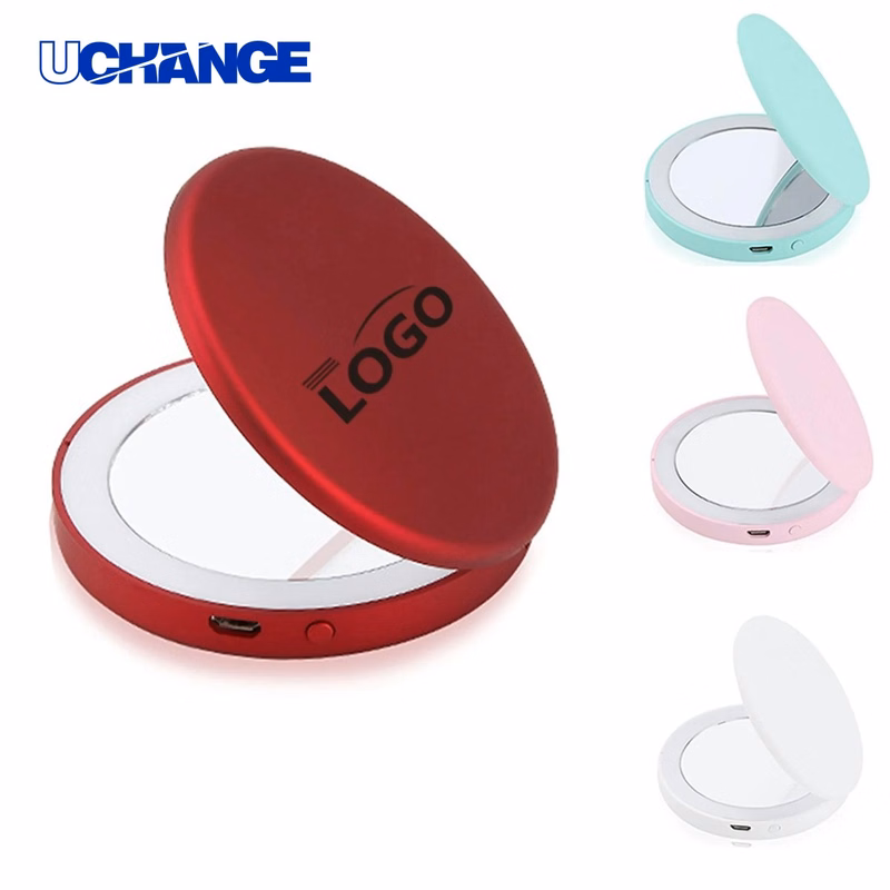LED Lighted Travel Compact Makeup Mirror