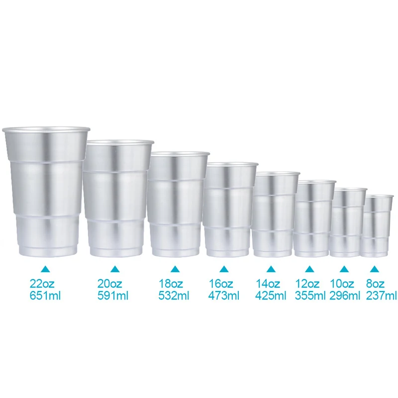 Aluminum cup recyclable 1