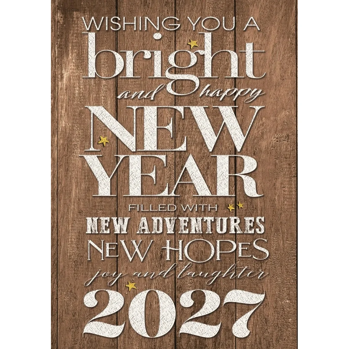 Rustic New Year Holiday Cards 1