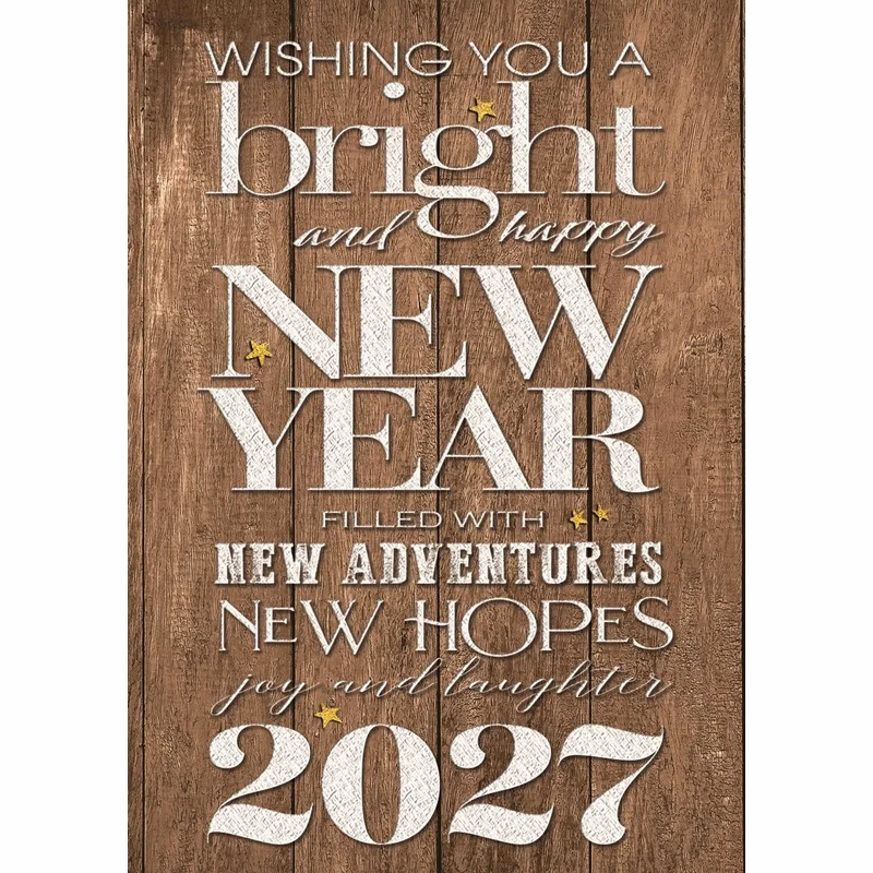 Rustic New Year Holiday Cards