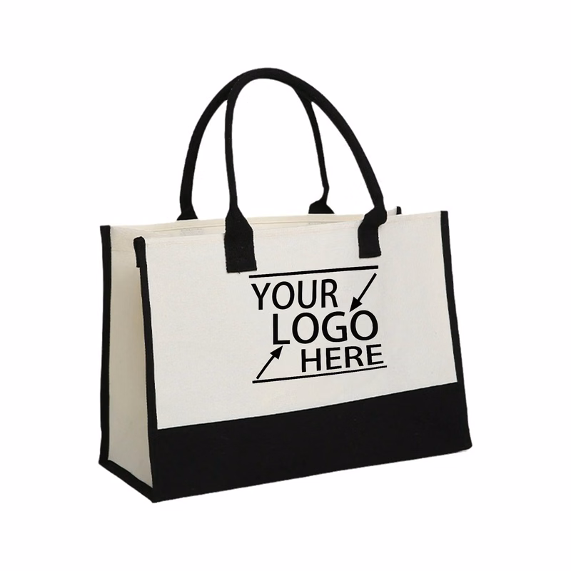 10OZ Canvas Patchwork Tote Bag