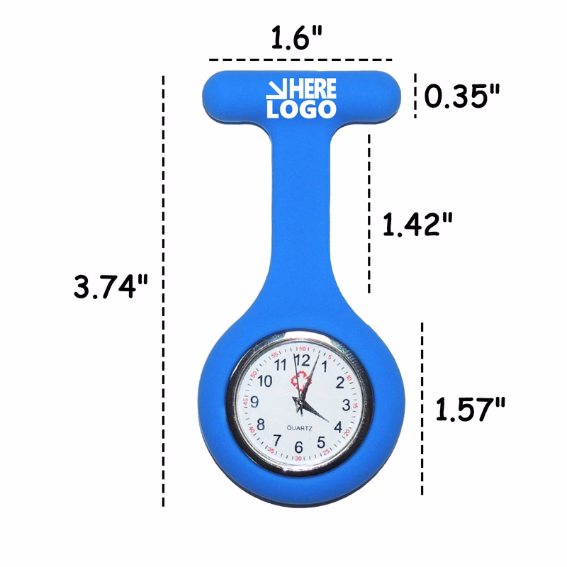 MOQ 50 Silicone Waterproof Nurse  Watch Pocket Pins