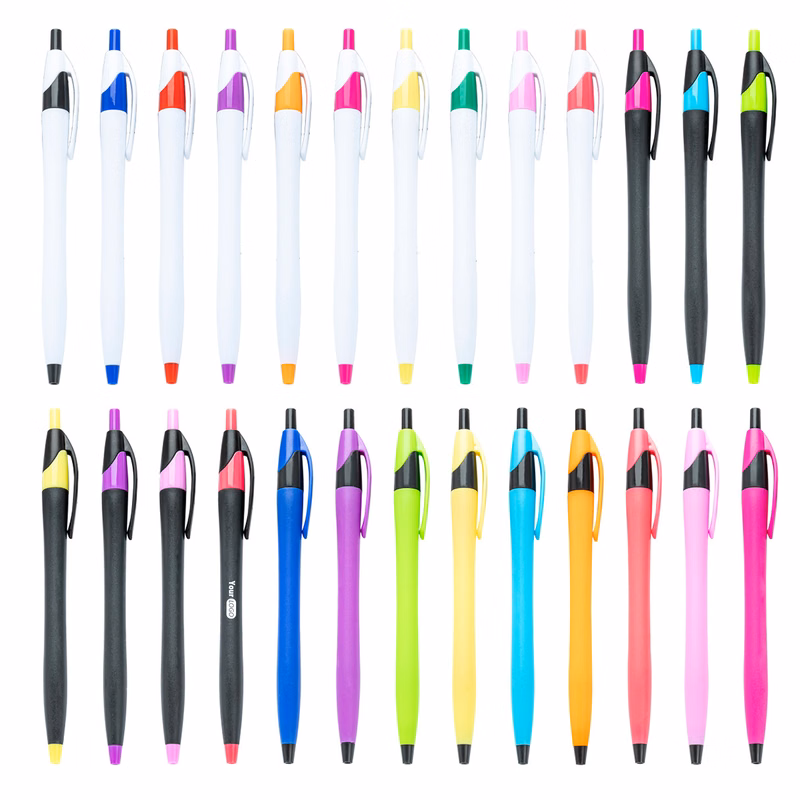 Plastic Matte Multi-Color Press Ballpoint Pen