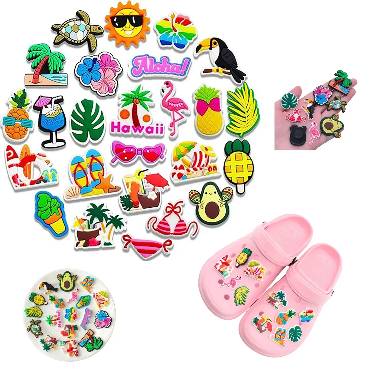 Summer Beach Shoe Charms for Crocs Clog Deco & Accessories 1