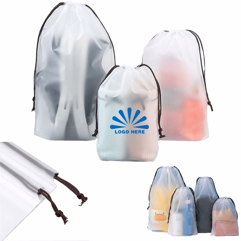 PE Translucent Drawstring Storage Bag