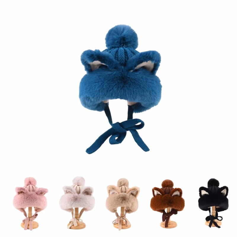 Cat Ear Style Winter Thick Warm Knitted Hat