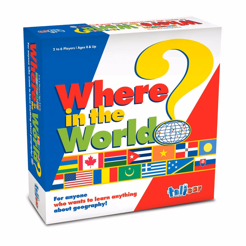 Where in the World Geography Games - Ages 8+ 2-6 Players