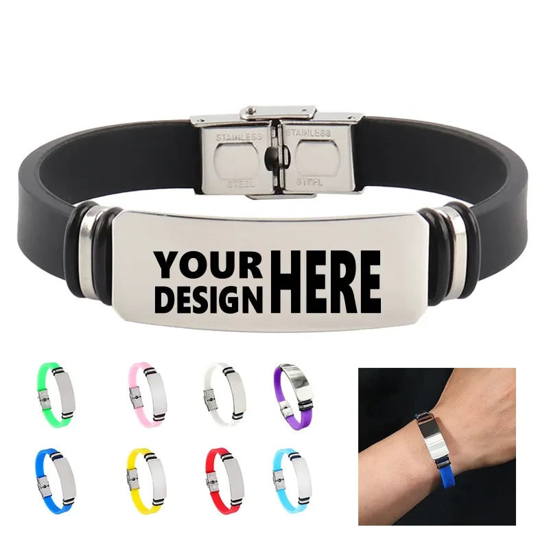 Silicone Stainless Steel Bracelet 1