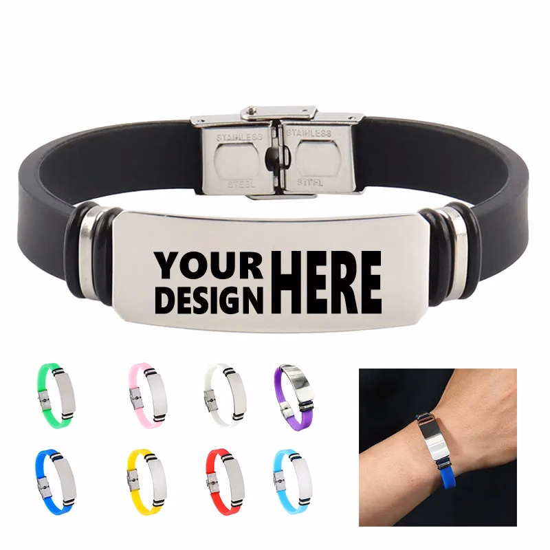 Silicone Stainless Steel Bracelet