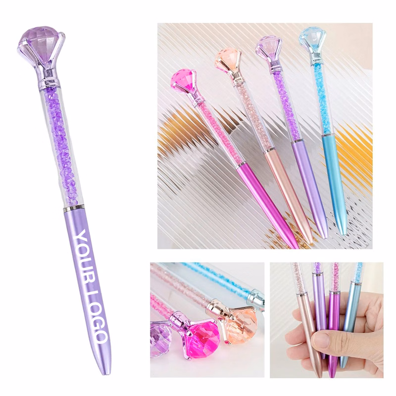 Diamond Retractable Ballpoint Pen with Twist Tip