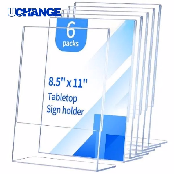 8.5x11 Sign Holder Clear Display Stand for Notices