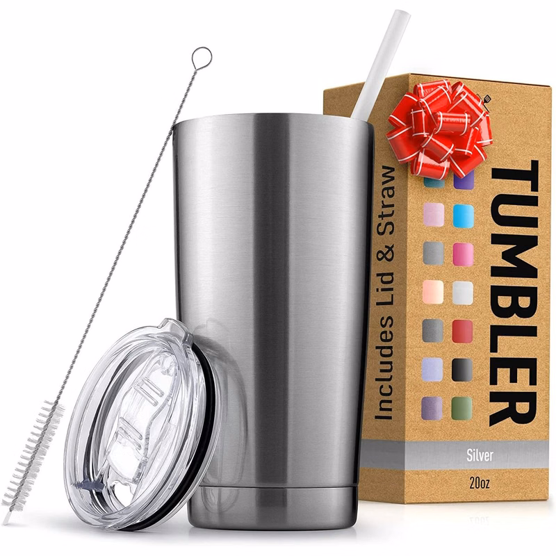 Insulated Travel Tumblers 20 Oz Stainless Steel Tumbler Cup with Lid