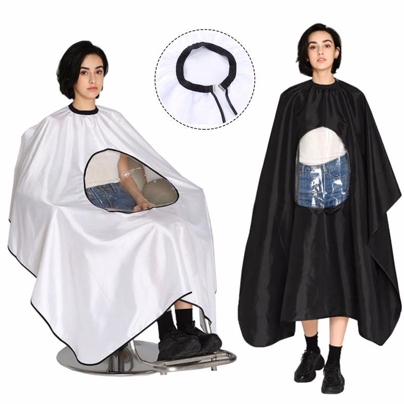 Transparent Viewing Window Salon Cape 