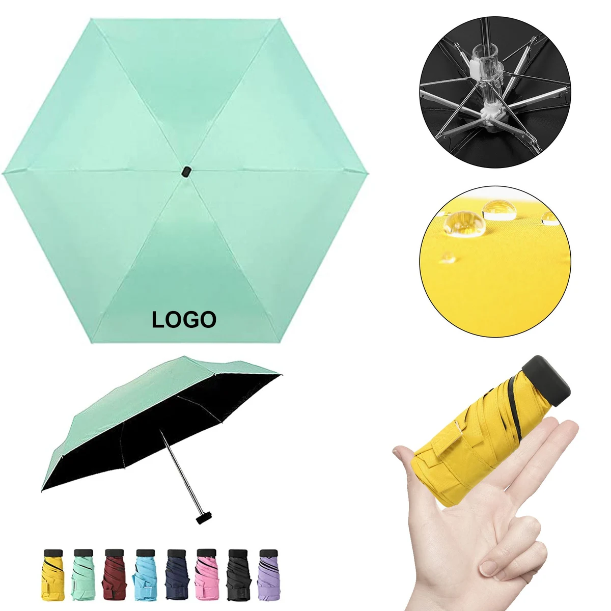 Mini Compact Folding Pocket Umbrella 1