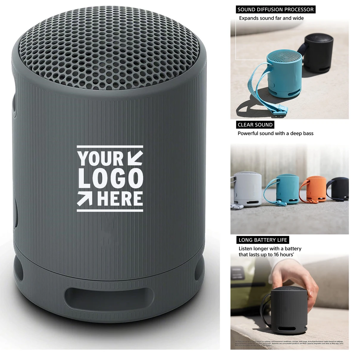 16 Hour Battery Sony SRS-XB100 Wireless Bluetooth Portable Lightweight Super-Compact Travel Speaker 1